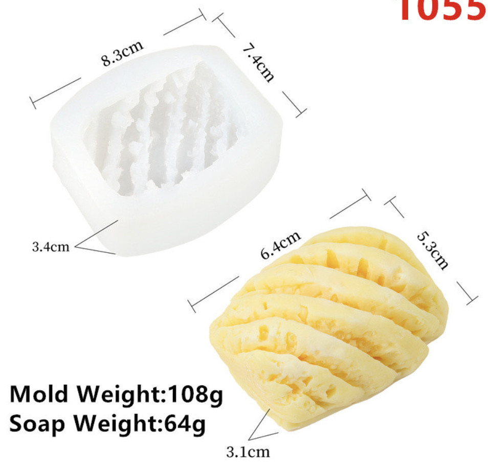 แม่พิมพ์ซิลิโคนสับปะรด food grade 50g 5.5*6.4*3cm 1ชิ้น 005450