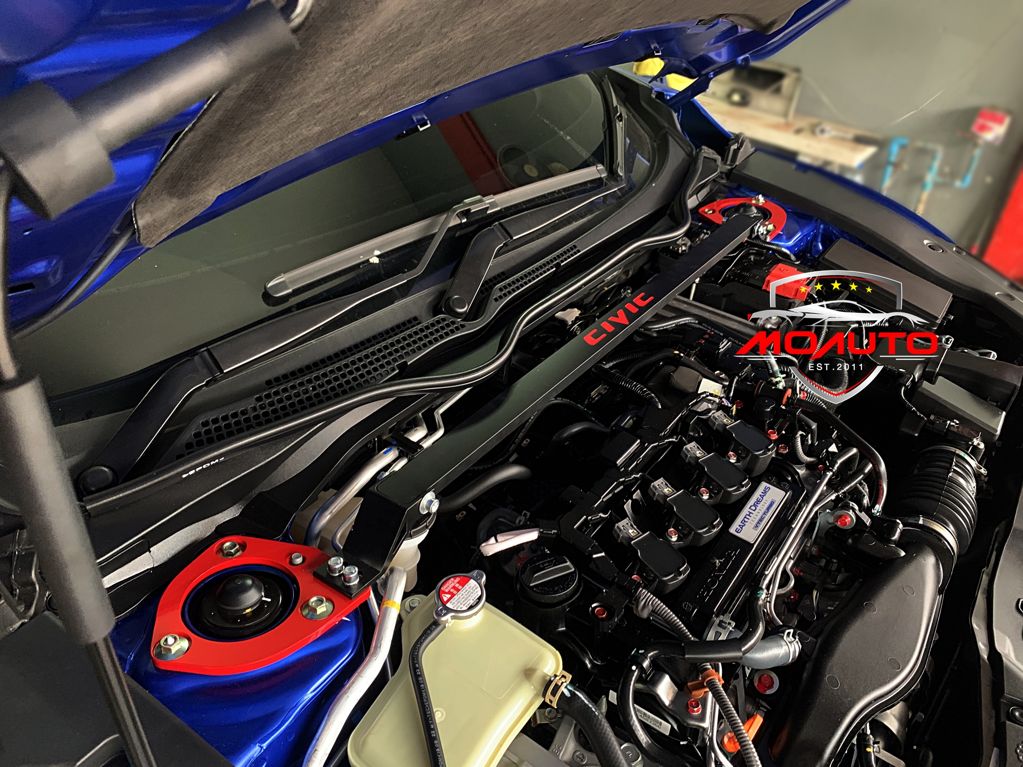 ค้ำโช้คหน้า ดำ-แดง CIVIC FC / FK 2016-2021