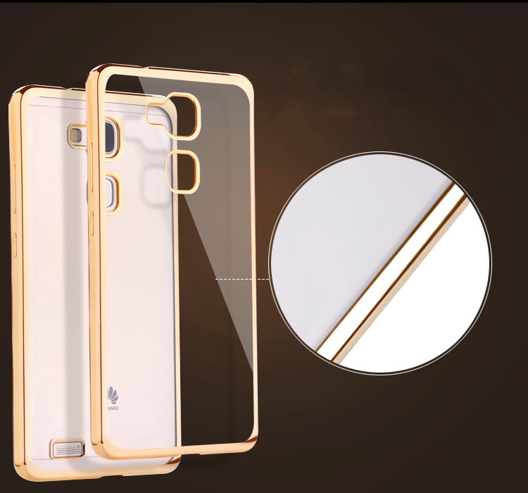Case Huawei Mate7/ Pre-order * * เคสหรูหราเทคนิคการชุบทอง TPU ซิลิโคนอ่อนนุ่ม *