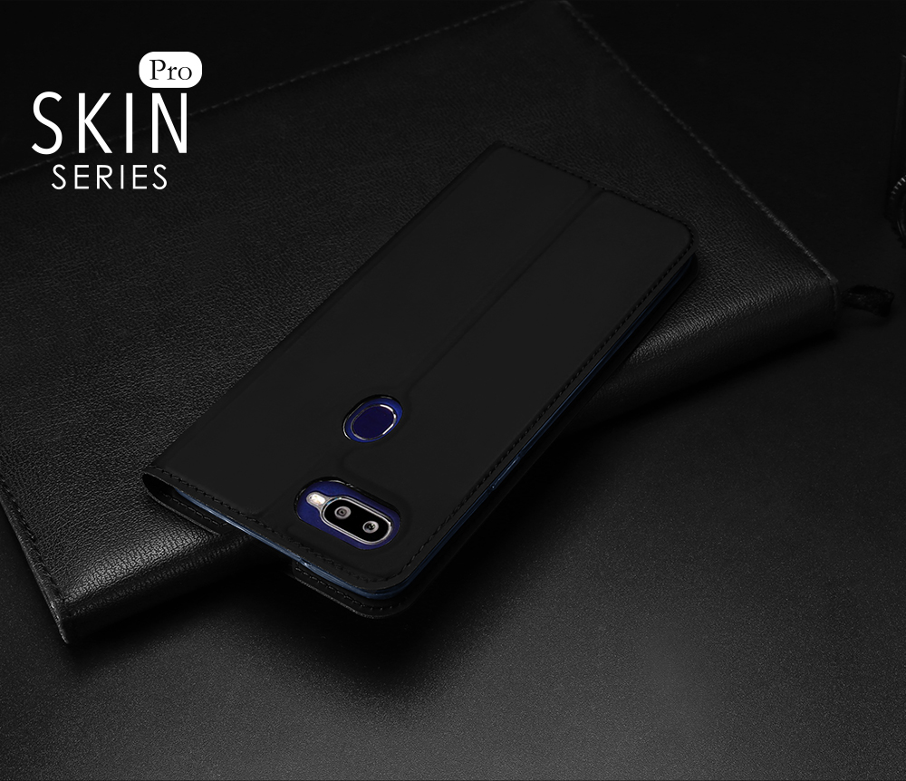 Case OPPO F9 / Pre-Order * DUX DUCIS หนัง PU ที่มีผิวมันเงาและเรียบเนียน *