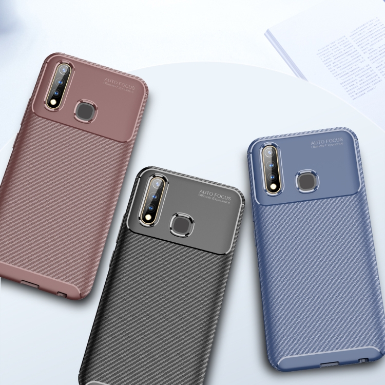 Case Vivo Y19 / Pre-Order * เคสกันกระแทก TPU แบบคาร์บอนไฟเบอร์แบบ Drop *
