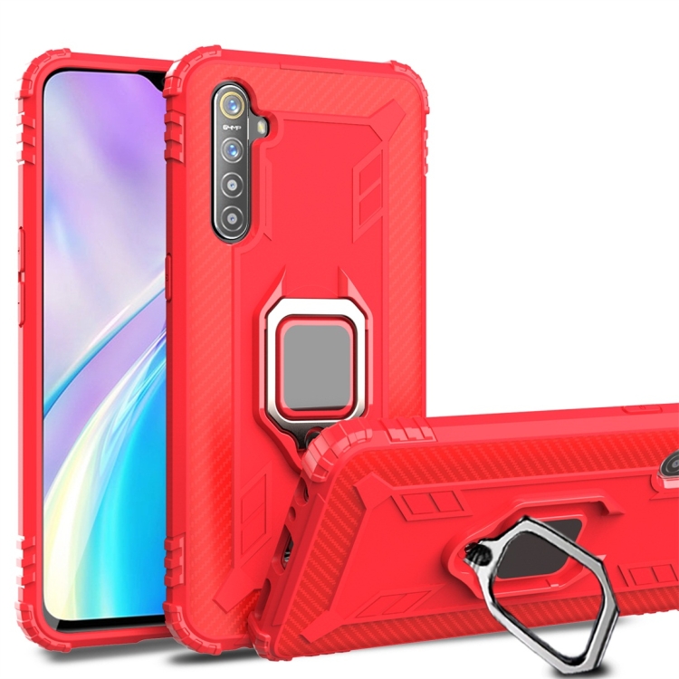 Case Realme XT / Pre-order * เคสป้องกันคาร์บอนไฟเบอร์พร้อมที่วางแหวนหมุนได้ 360 องศา *