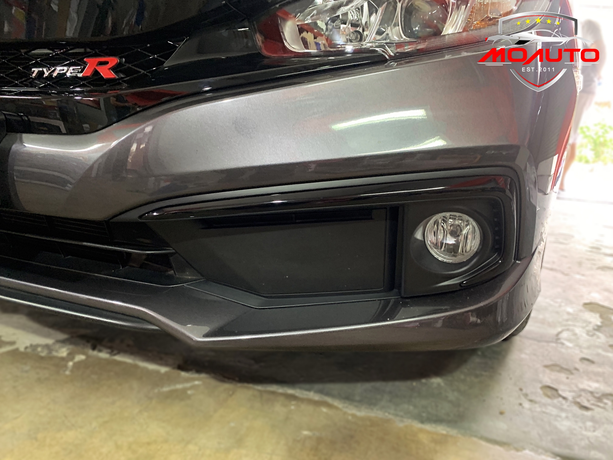 คิ้วครอบไฟตัดหมอก RS ดำเงา แท้ศูนย์ CIVIC FC MC