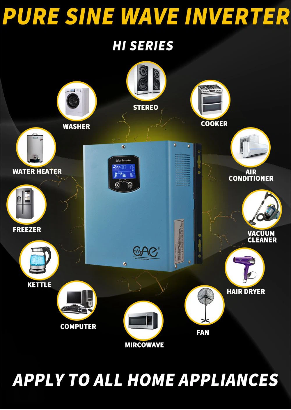 เครื่องแปลงไฟ อินเวอร์เตอร์ ไฮบริด RICh Pure Sine Wave Inverter KOI-500W/12V