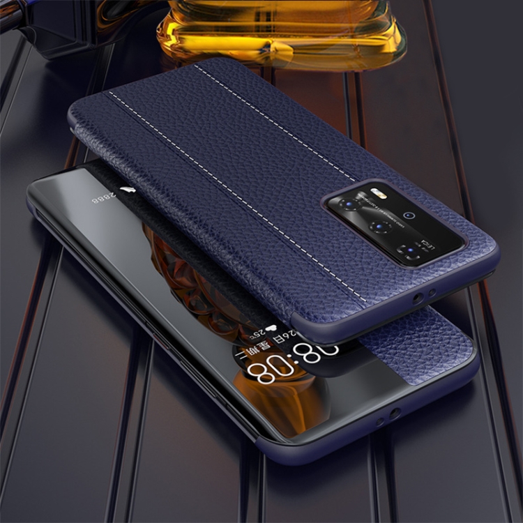 Case Huawei P40 Pro+ / Pre-order * เคสหนังวัวแท้สมาร์ท Shckproof แนวนอน *