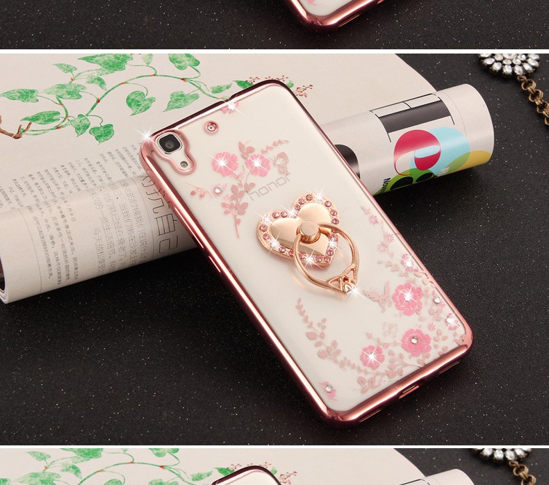 Case Huawei Y6 / Pre-order * เคสหรูหราเทคนิคการชุบทอง TPU ซิลิโคนอ่อนนุ่ม +แหวน *
