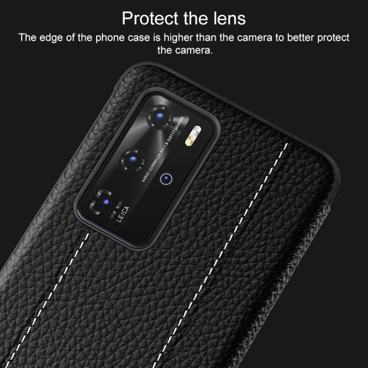 Case Huawei P40 Pro+ / Pre-order * เคสหนังวัวแท้สมาร์ท Shckproof แนวนอน *