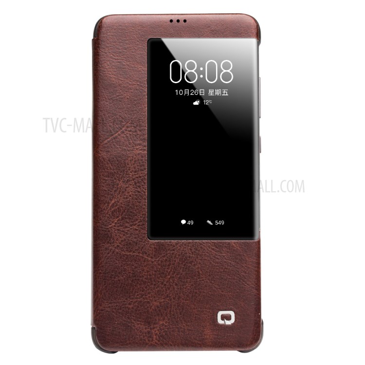Case Huawei Mate 20 / Pre-order * QIALINO หนังวัวแท้ชั้นบน รองรับฟังก์ชั่นปลุก / นอนหลับอัจฉริยะ ดูหน้าต่างสำหรับแสดงข้อมูล *