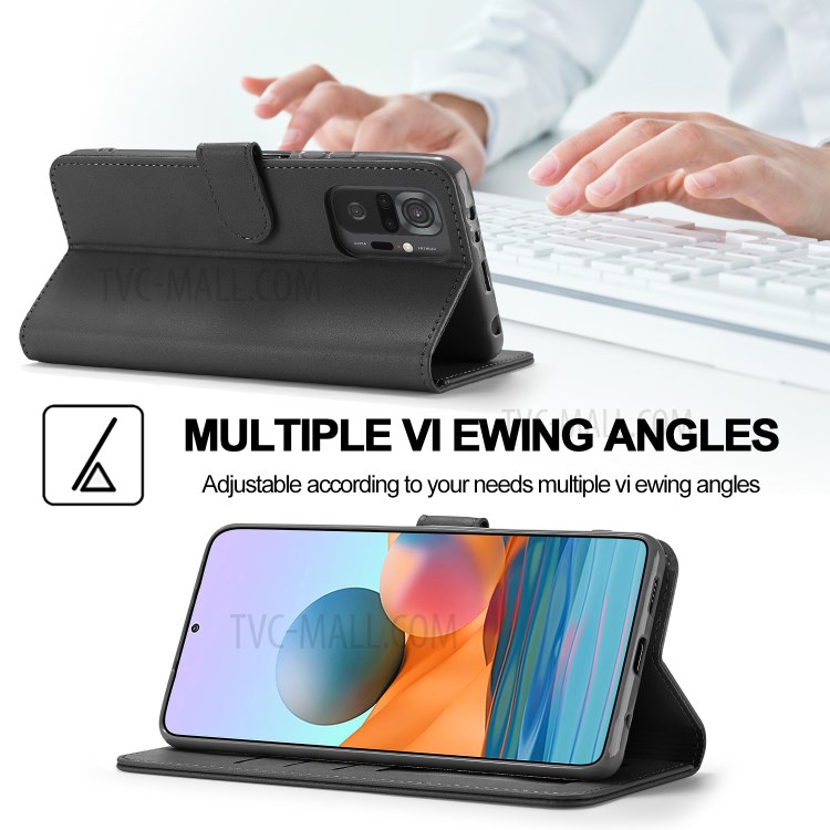 Case Xiaomi Redmi Note 10 Pro / Pre-Order * LC.IMEEKE เคสกระเป๋าสตางค์ช่องเสียบการ์ดและเปลเงินสดเพื่อใส่รหัสบัตรและเงินที่จำเป็นของคุณ *