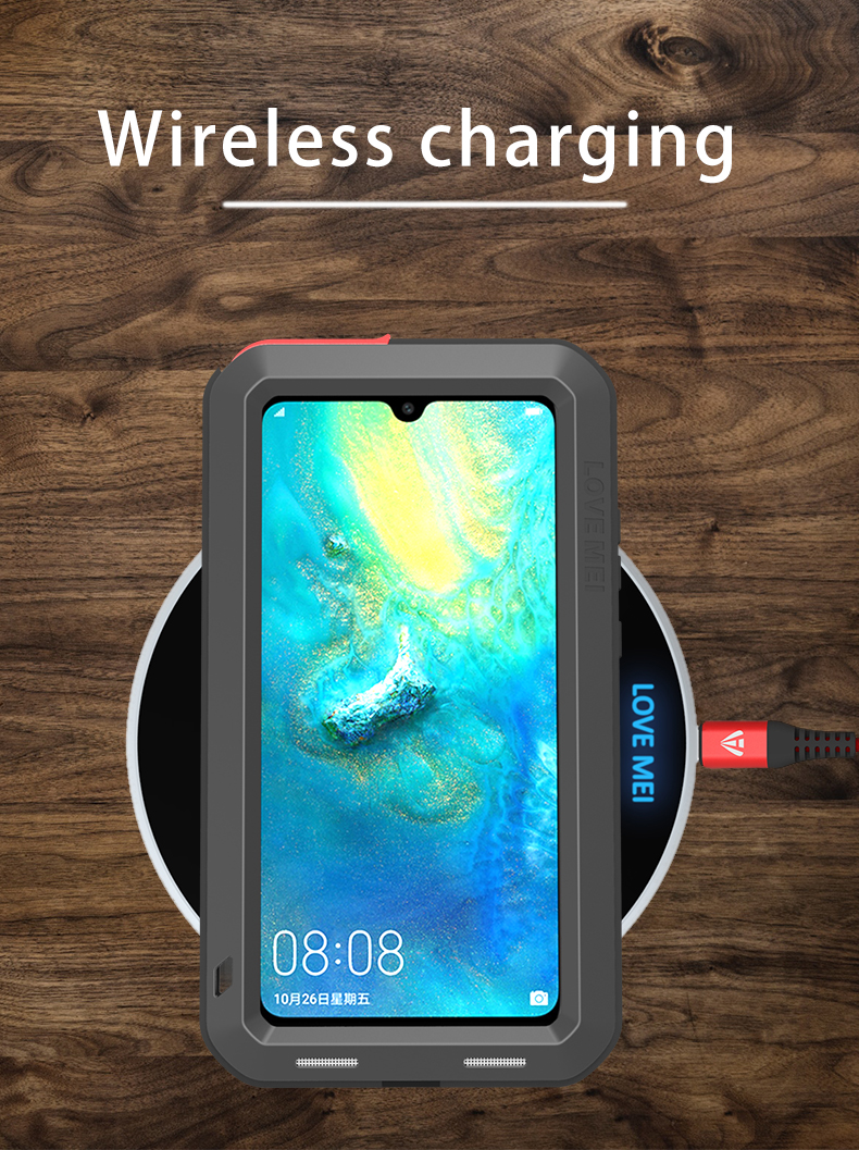 Case Huawei Mate 20 / Pre-order * LOVE MEI วัสดุ: โลหะ + ซิลิโคน มีคุณสมบัติกันกระแทกป้องกันฝุ่นละอองและมีคุณสมบัติกันน้ำ *