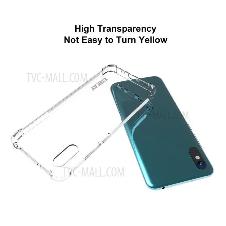 Case Xiaomi Redmi 9A / Pre-order * HAT-PRINCE ENKAY ENK-PC0542 เคส TPU ใสกันกระแทก 0.26mm + 9H 2.5D Full Glue Tempered Glass *