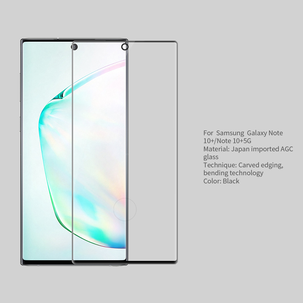 กระจกกันรอย Samsung Galaxy Note 10 Plus / Note 10 Plus 5G # Pre-Order * NILLKIN 3D CP + MAX วัสดุแก้ว AGC นำเข้าจากญี่ปุ่นที่ได้รับการคัดเลือกมีคุณสมบัติในการป้องกันที่ยอดเยี่ยมและความโปร่งใสสูงมาก *