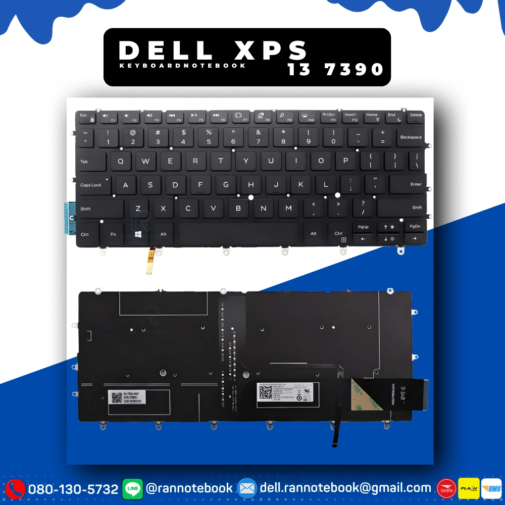 คีย์บอร์ด โน๊ตบุ๊ค Dell XPS 13 7390 แท้ประกันศูนย์ Dell