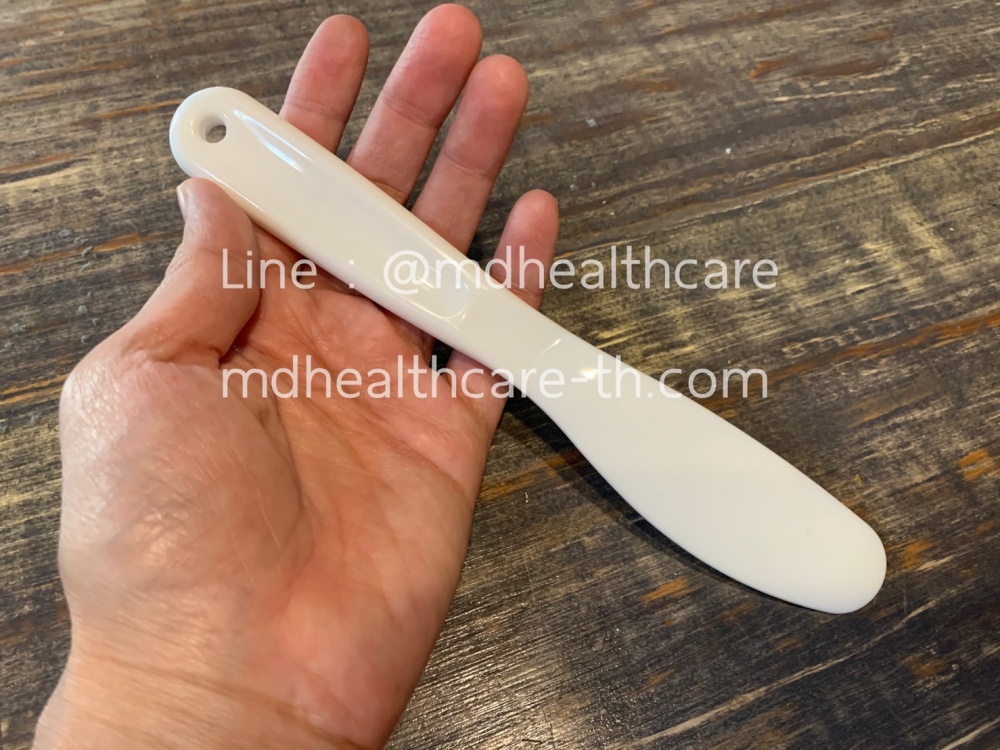 ไม้พายสีขาว ขนาดใหญ่ 19 cm. (1ชิ้น)