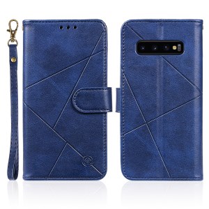 Case Samsung Galaxy S10 / Pre-Order * Rhombus Surface Wallet ยืนหนังโทรศัพท์ Cover กับสายคล้องมือ *
