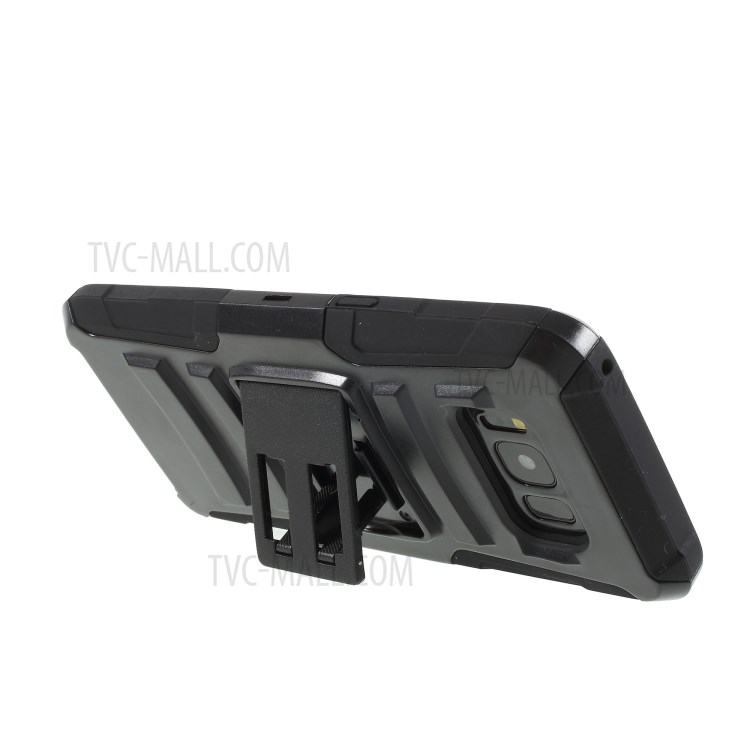 เคสคลิปหนีบเข็มขัด กระเป๋าหนัง / Pre-order * สำหรับ Samsung Galaxy S8 Plus SM-G955 - สีดำ *