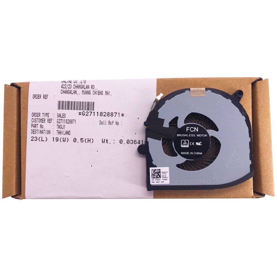 พัดลมโน๊ตบุ๊ค Dell Precision 5510 5520 5530 XPS 9550 9560 9570 แท้ รับประกันศูนย์ Dell พัดลมการ์ดจอ ราคา ไม่แพง