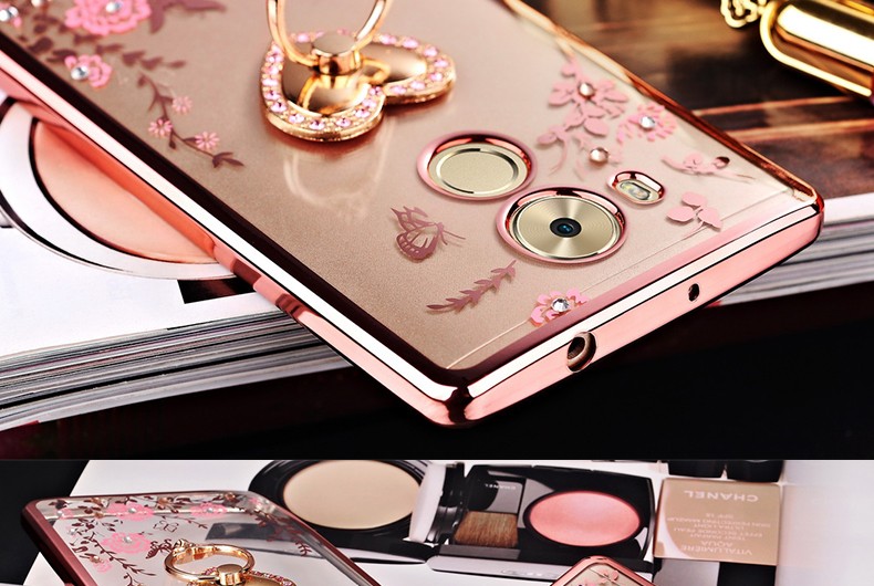 Case Huawei Mate 8 / Pre-order * เคสหรูหราเทคนิคการชุบทอง TPU ซิลิโคนอ่อนนุ่ม +แหวน *