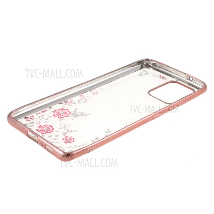 Case Samsung Galaxy S10 Lite # Pre-Order * Electroplated Rhinestone TPU Cover การออกแบบดอกไม้และผีเสื้อที่สง่างาม *