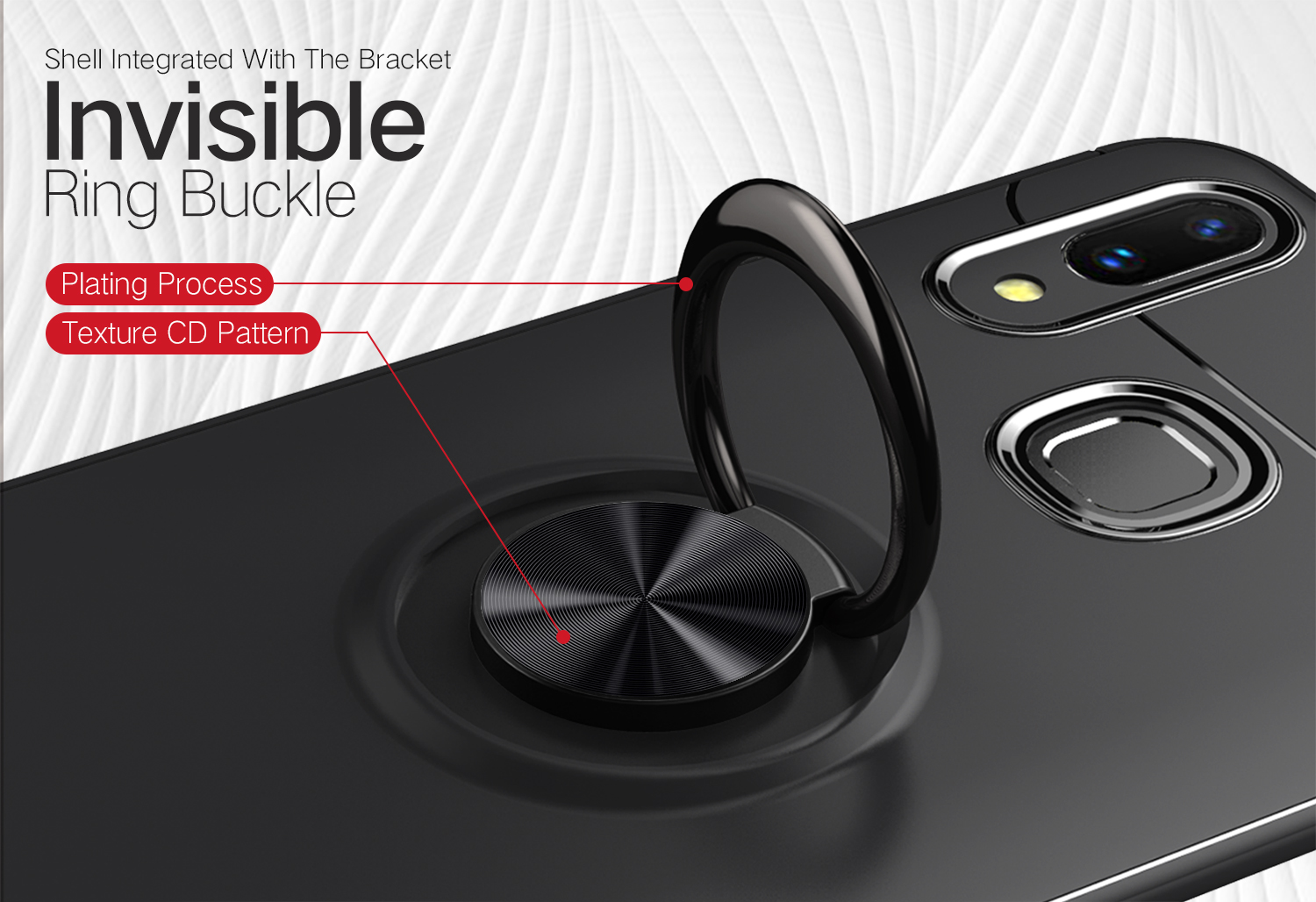 Case Huawei Nova 3i / Pre-Order * Finger Ring Kickstand (แผ่นโลหะแม่เหล็กแบบ Built-in) *