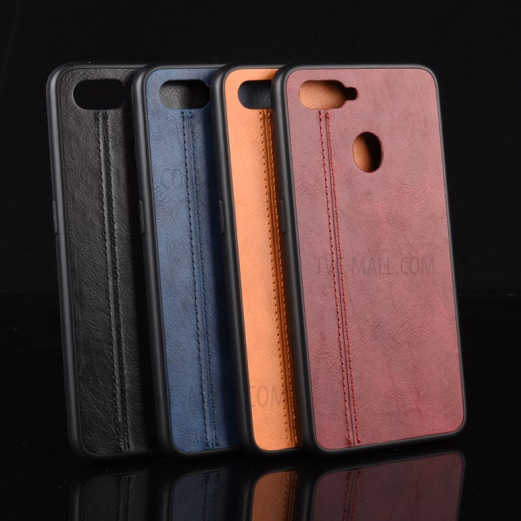 Case OPPO A12 / Pre-order * เคสหนัง PU เคลือบ PC + TPU การออกแบบเส้นเย็บที่เป็นเอกลักษณ์ *
