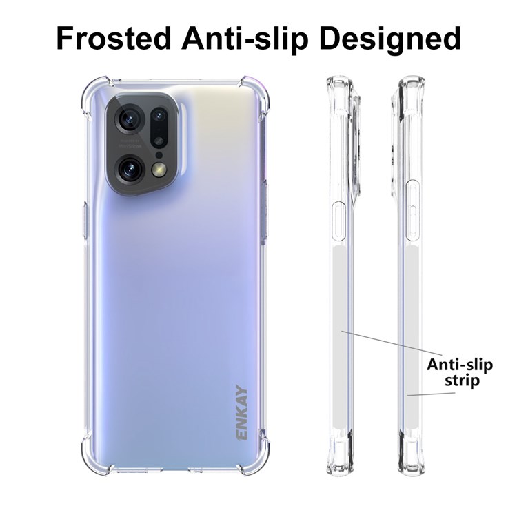 Case OPPO Find X5 Pro # Pre - Order * ENKAY Crystal Clear Cover กันกระแทก 4 มุมเสริม TPU เคสกันลื่น *