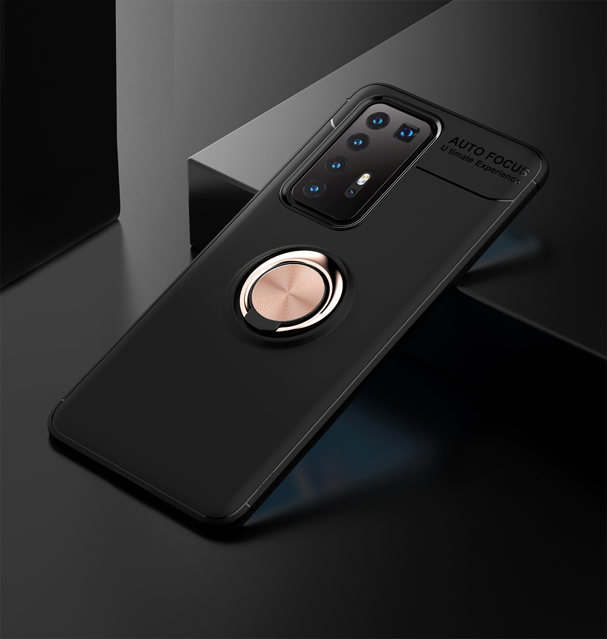 Case Huawei P40 Pro / Pre-order * LENUO เคสโลหะโทรศัพท์ TPU พร้อมฝาครอบแผ่นแม่เหล็ก + แหวน *