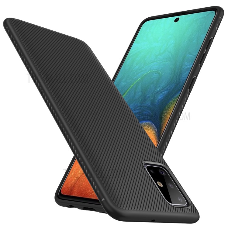 Case Samsung Galaxy A71 / Pre-order * LENUO เ วัสดุ TPU คุณภาพสูงยืดหยุ่นและทนทาน ลายทแยงกันลื่น *