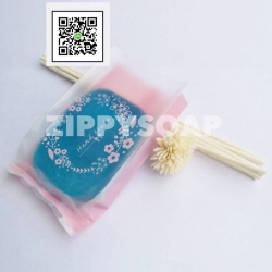 ซองขุ่นขยายข้างพื้นหลังสีชมพู ดอกไม้ 9x15+2cm