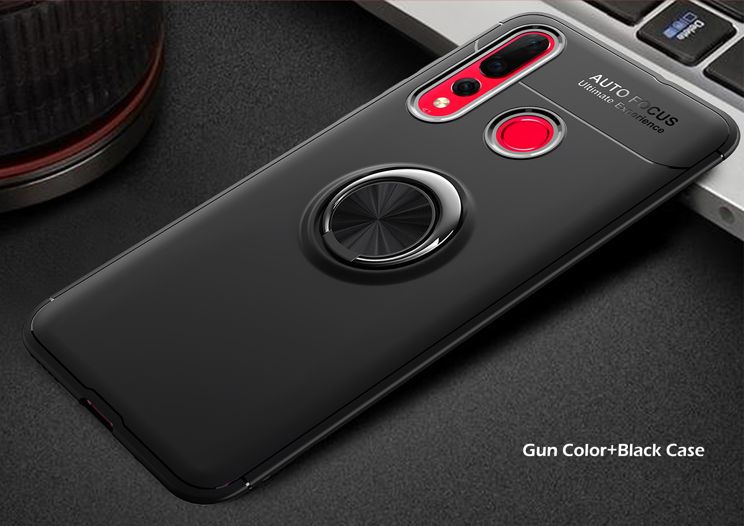 Case Huawei Nova 4 / Pre-Order * เคส TPU + แหวนนิ้ว + ขาตั้ง (Built-in โลหะแผ่นแม่เหล็ก) *