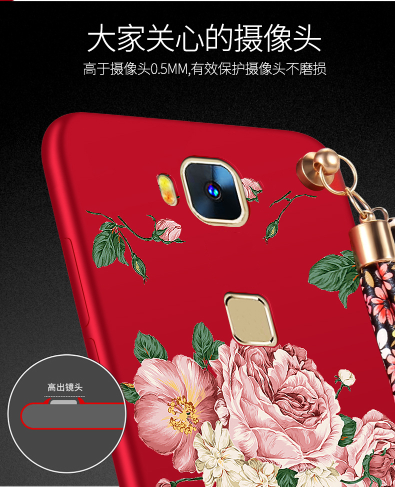 Case Huawei GR5 / Pre-order * * เคสซิลิโคนบางพิเศษดอกไม้จิตรกรรมซอฟท์ + ฟิล์มกันรอย *