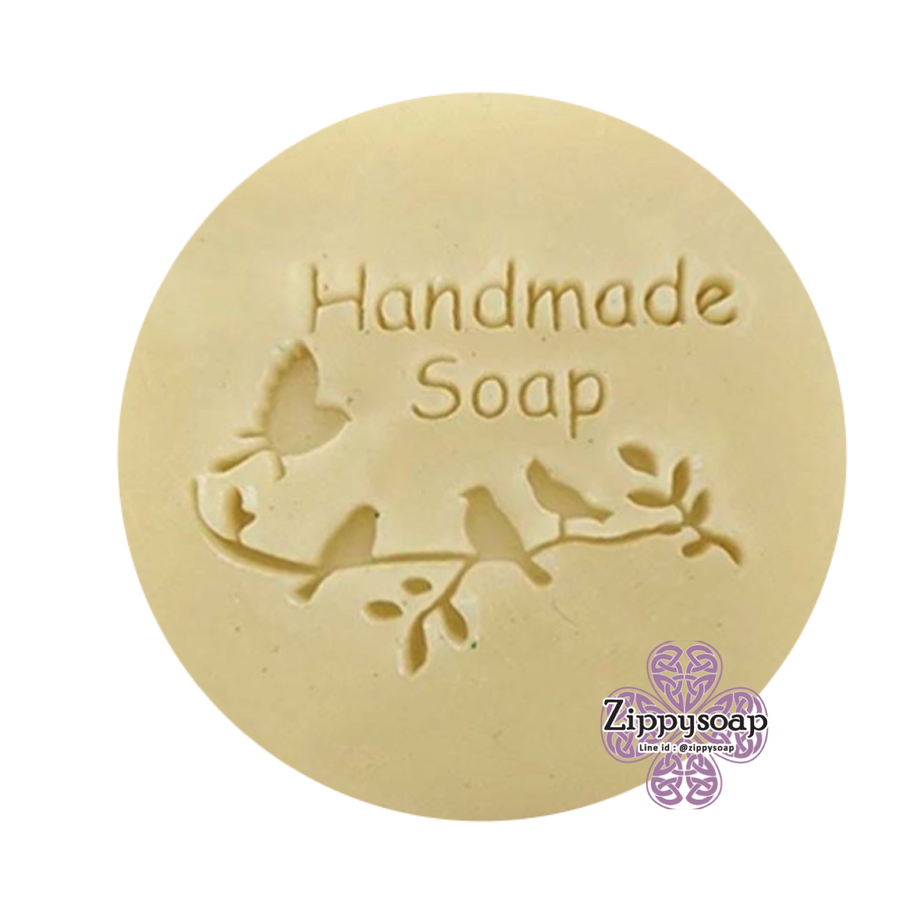 แสตมป์สบู่ นกบนกิ่งไม้ handmade soap 007283