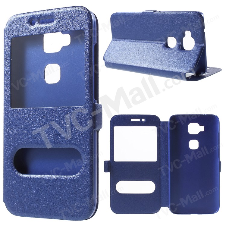 Case Huawei G7 Plus / Pre-order * เคส 2ช่องหน้าต่าง เนื้อผ้าไหม *