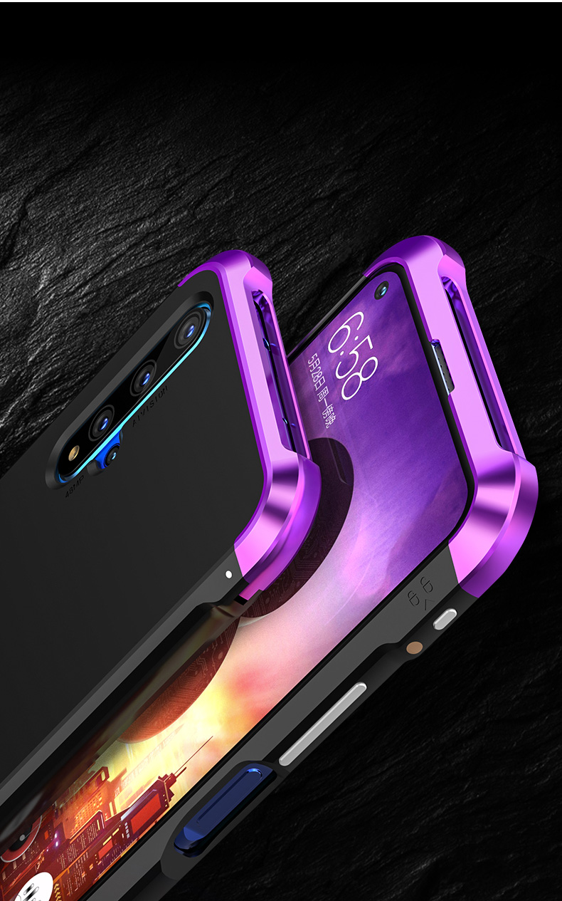 Case Huawei Nova 5T / Pre-order * เคสกันกระแทกกรอบโลหะ + ฝาครอบ + หัวเข็มขัด *