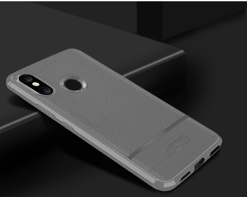 Case Xiaomi Mi Max 3 / Pre-Order * พื้นผิวลิ้นจี่และแปรงพื้นผิวป้องกันการลื่นและป้องกันลายนิ้วมือ *