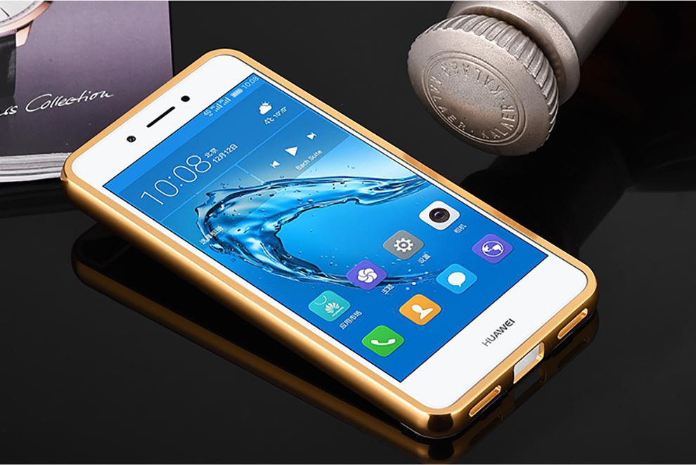 Case Huawei Y7 2017 / Pre-order * Bumpers 2in1 แกร่งกันชนโลหะ + พลาสติกแผ่นหลังเงาเหมือนกระจก *