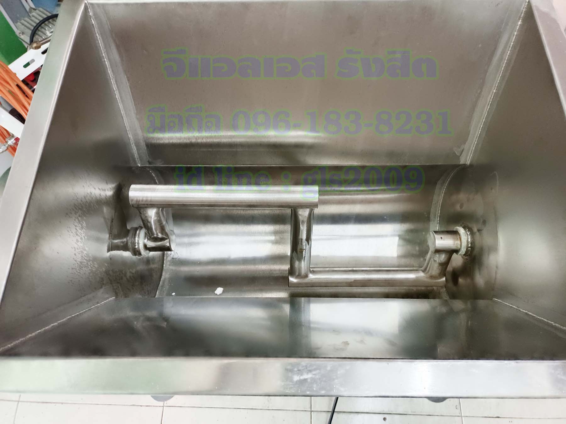 เครื่องนวดแป้งขนมจีนถังสแตนเลสอ๊าคก้อนแขนสแตนเลส