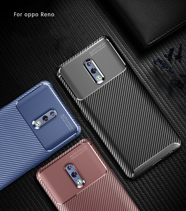 Case OPPO Reno / Pre-order * เคสคาร์บอนไฟเบอร์เนื้อ TPU ป้องกันอ่อนนุ่มยืดหยุ่นและทนทาน *