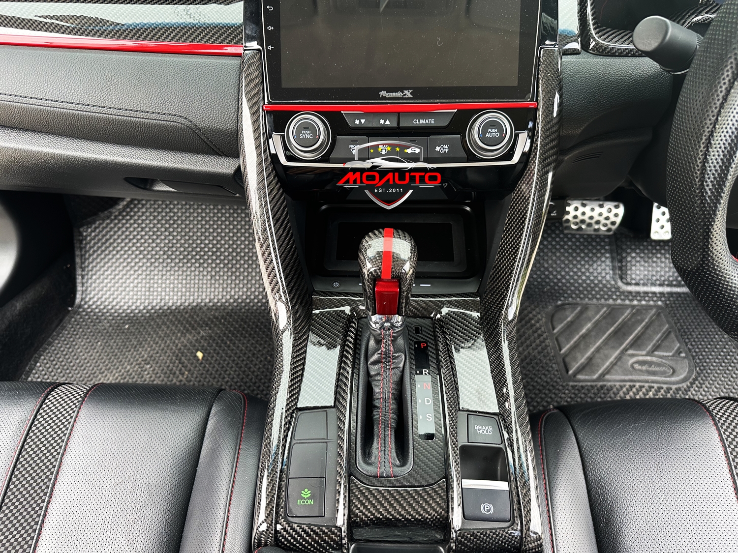 ชุดครอบคอนโซลเกียร์ CARBON แท้ CIVIC FC / FK 2016-2021