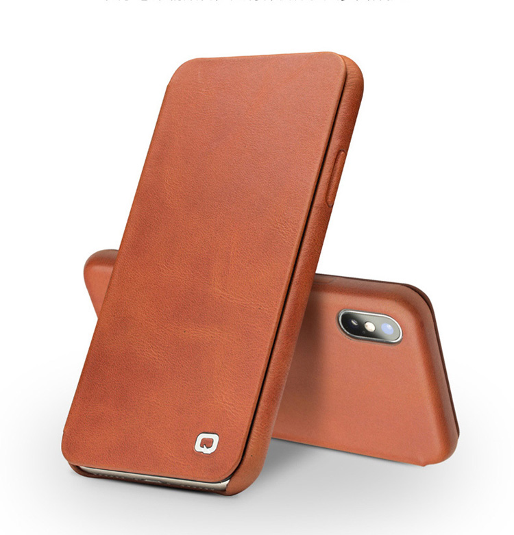 Case iPhone X, iPhone XS # Pre-Order * QIALINO Auto-sleep / wake หนังแท้ชั้นบนสุดสไตล์ธุรกิจหรูหรา *