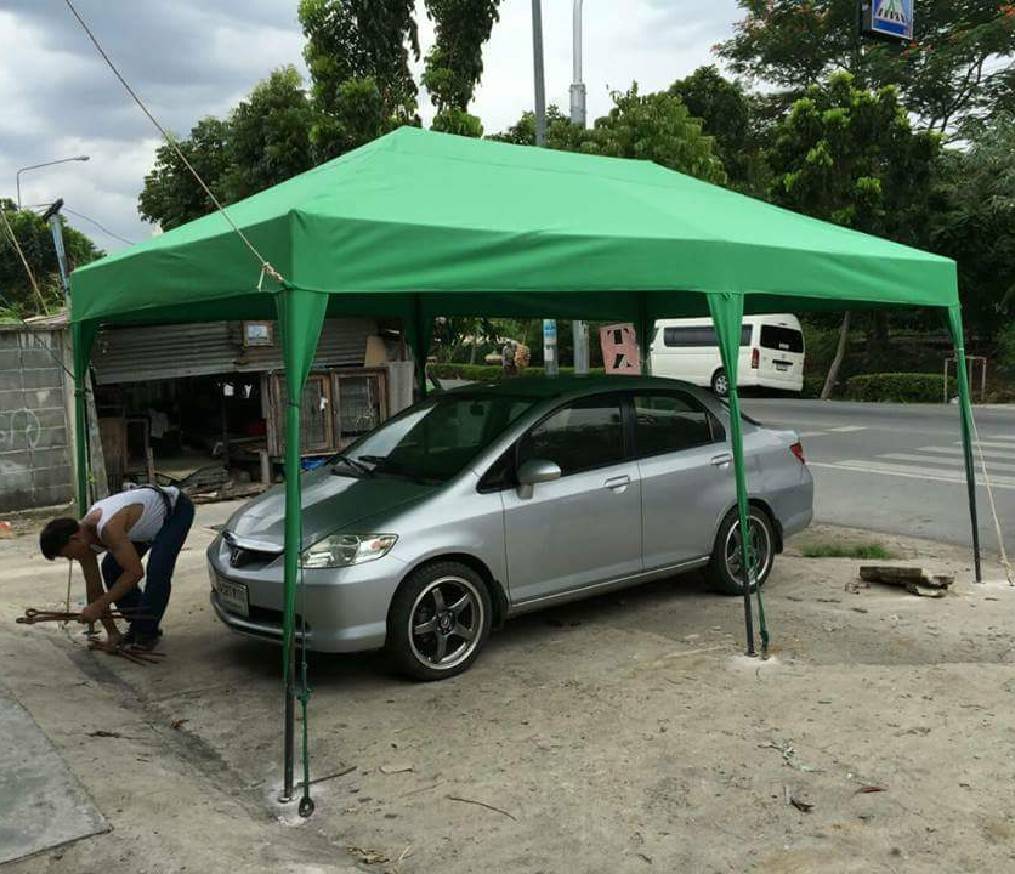 เต็นท์ทรงปั้นหยา เต็นท์ กันฝน กันแดด ขนาดกว้าง3เมตร ยาว4เมตร เต็นท์ผ้าใบจอดรถ เต็นท์ผ้าใบกันแดด เต็นท์ผ้าใบกันฝน เต้นท์ผ้าใบขายของ