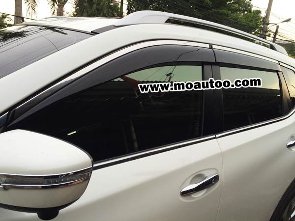 กันสาดขอบสแตนเลทแท้ X-Trail งาน OEM