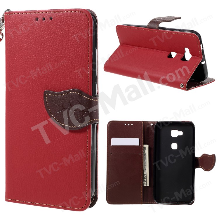 Case Huawei G7 Plus / Pre-order * รูปร่างใบไม้ ปิด้วยแม่เหล็ก + สายคล้องมือ *