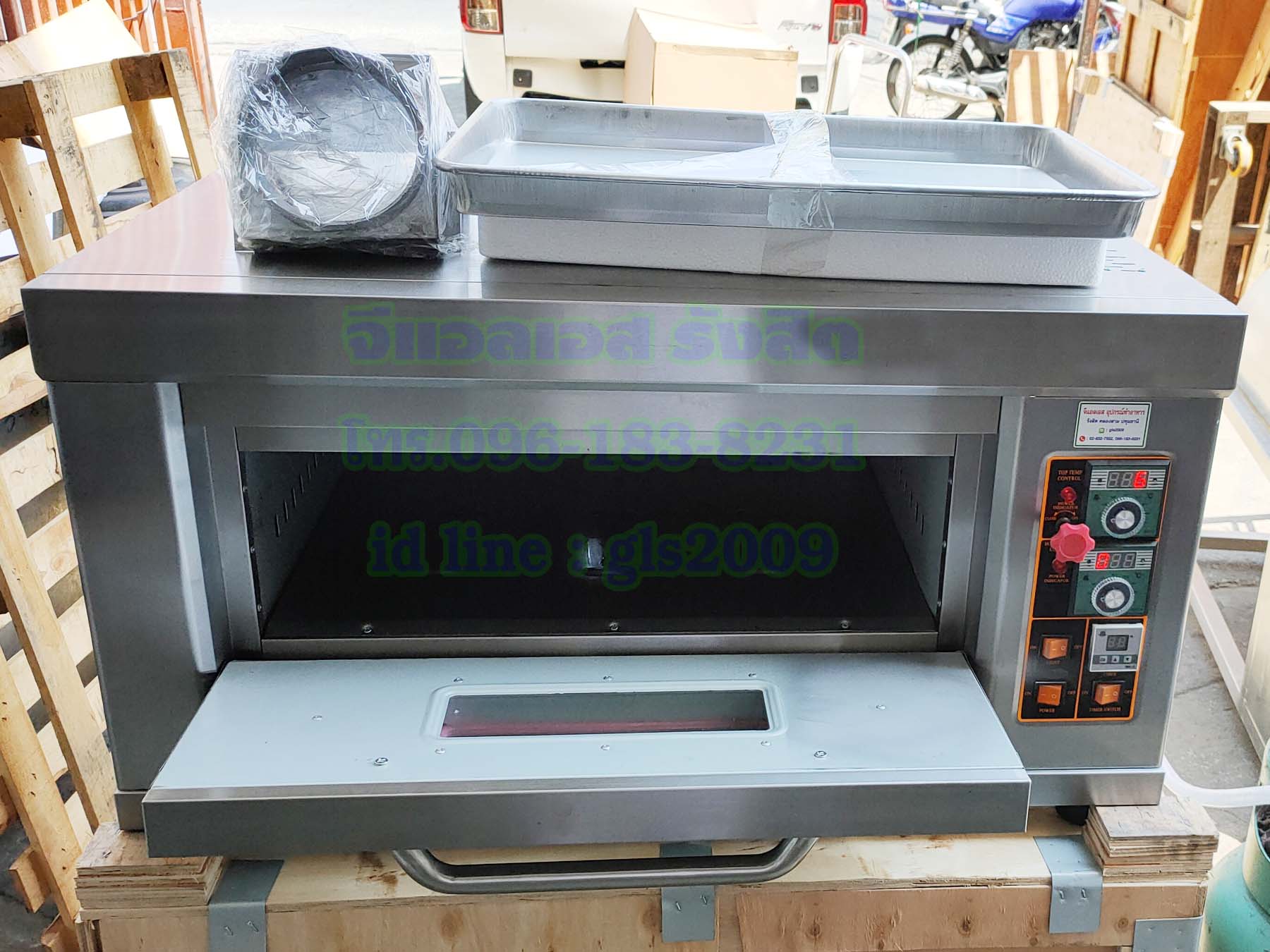 เตาอบขนมแก๊สควบคุมด้วยไฟฟ้า1ถาดใหญ่