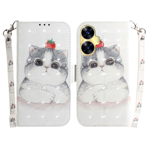 Case Realme C55 # Pre-Order * เคสซองโทรศัพท์หนังพลิกแนวนอนสี 3D พิมพ์ลาย *