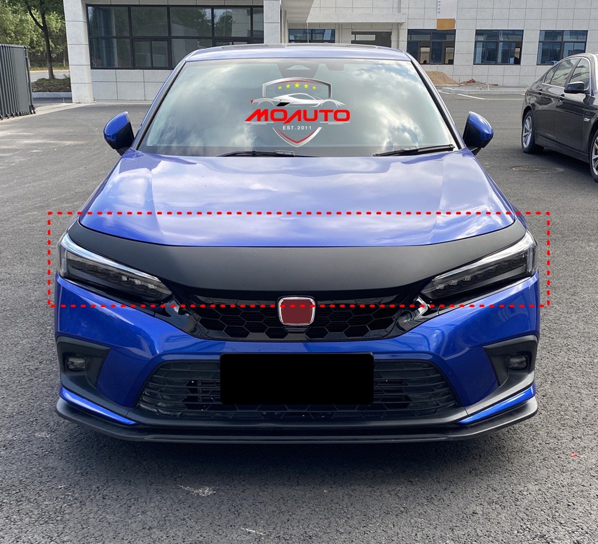 แผ่นปิดเหนือกันชนหน้าแบบเล็กพร้อมกระจังหน้า TYPE-R สำหรับ FE