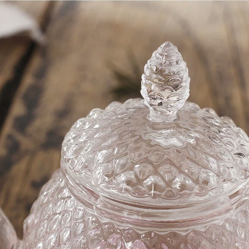 ชุดกาน้ำชาลายเหลี่ยมเพชร ขนาด 400ml. 1ใบ และแก้วชาลายเข้าชุดกัน 2ใบ