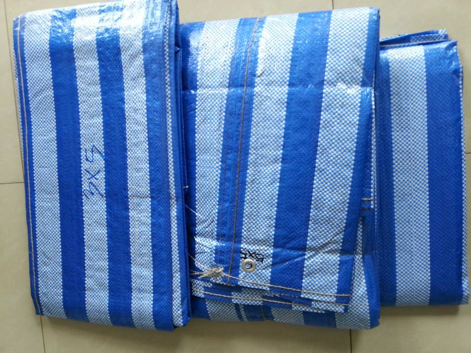 ผ้าใบ เคลือบ1ด้าน ฟ้าขาว ขนาดกว้าง 2 เมตร x ยาว 9 เมตร ฟ้าล้วน ผ้าฟางริ้ว รังสิต ปทุมธานี คลุมสินค้า กันสาด กันฝุ่น กันฝน กันแดด คลุมงานก่อสร้าง น้ำหนักเบา ทนทาน