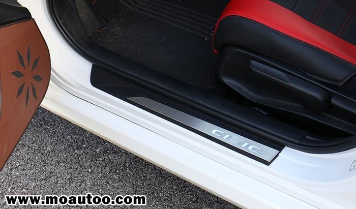 สคับเพลทชายบันได LED สีน้ำเงิน 4 ประตู CIVIC FC / FK 2016-2021