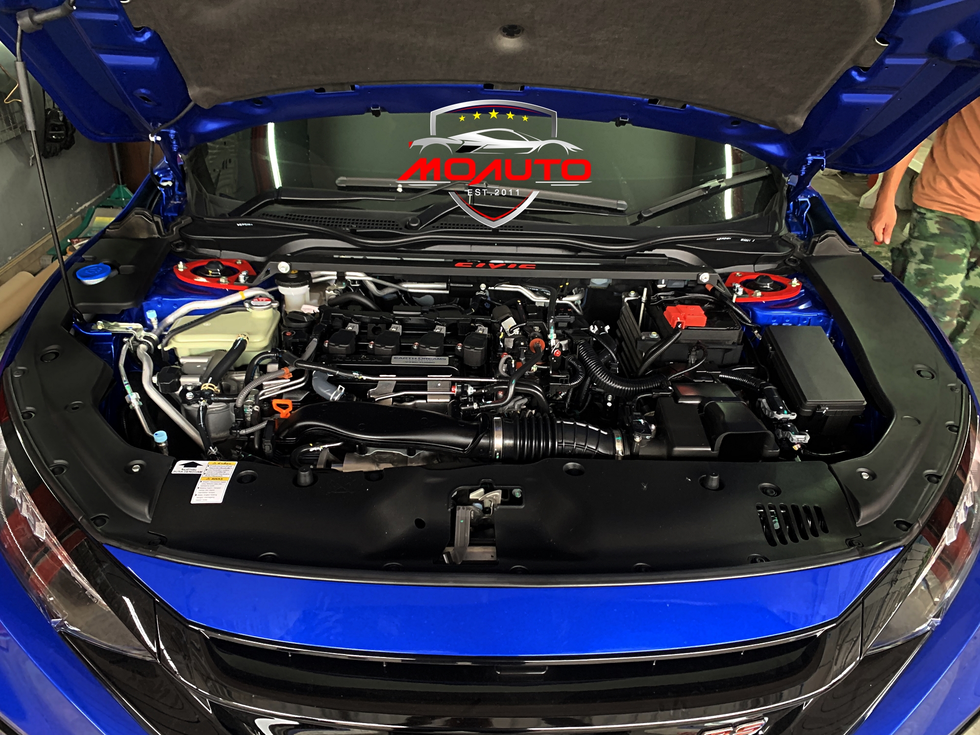 ค้ำโช้คหน้า ดำ-แดง CIVIC FC / FK 2016-2021